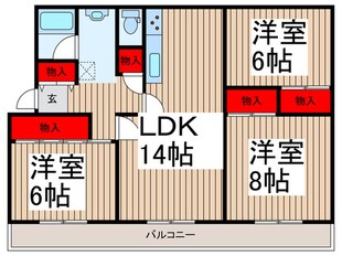 狭山台第二住宅　5-9号棟(503)の物件間取画像